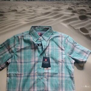 Chaps Ralph Lauren Plaid Island Waters Button Down Size Small